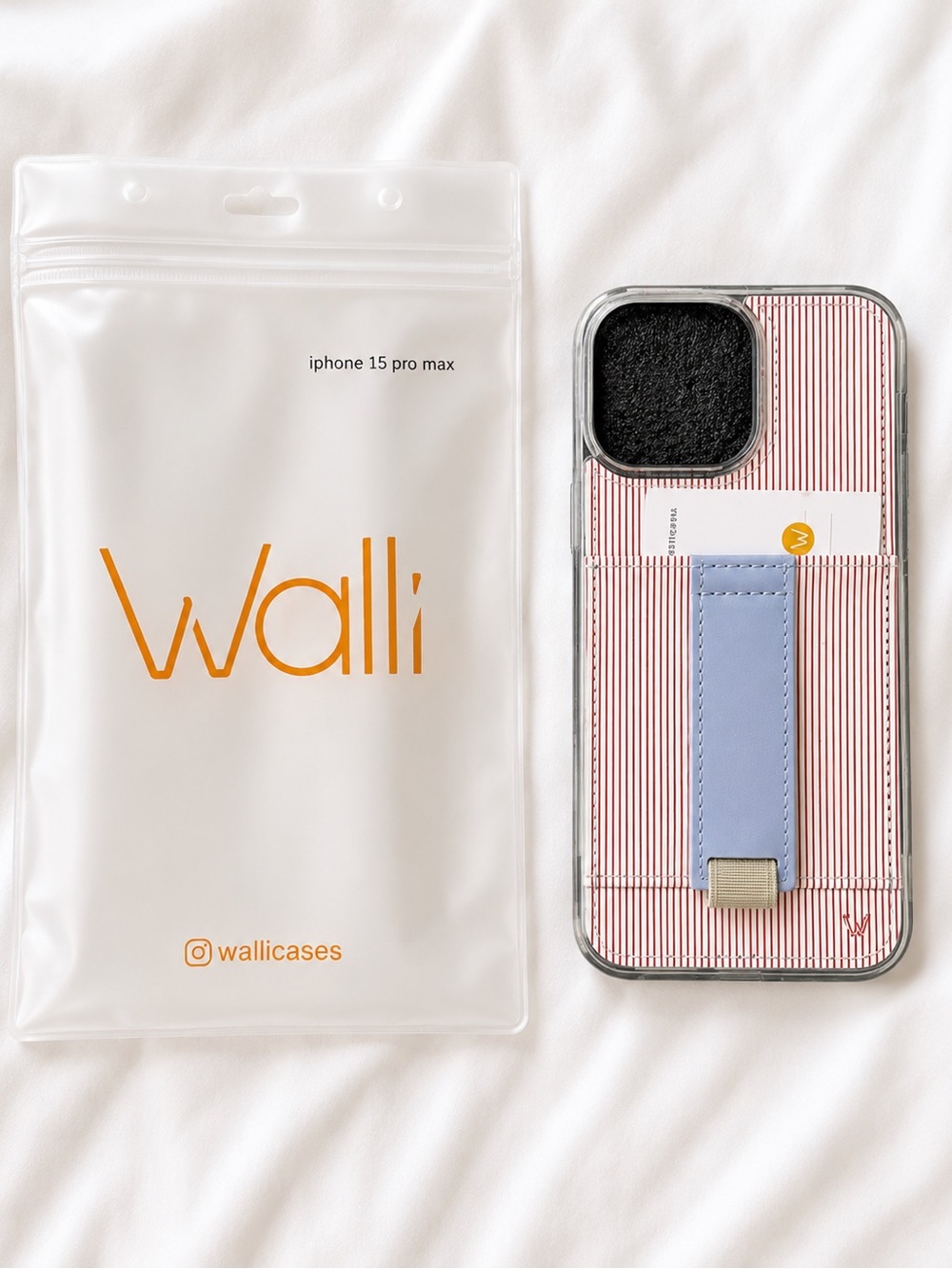 Wallis Blue Strap Pin Stripe iPhone 15 Pro Max Case